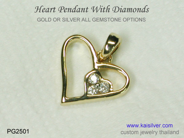 diamond pendant gold or silver