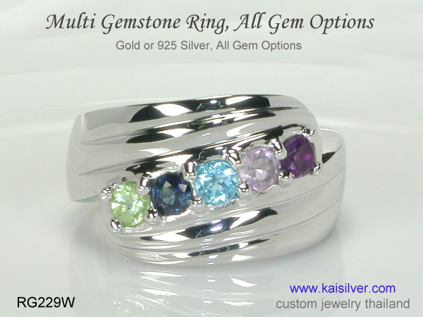 mothers gemstone ring aquamarine